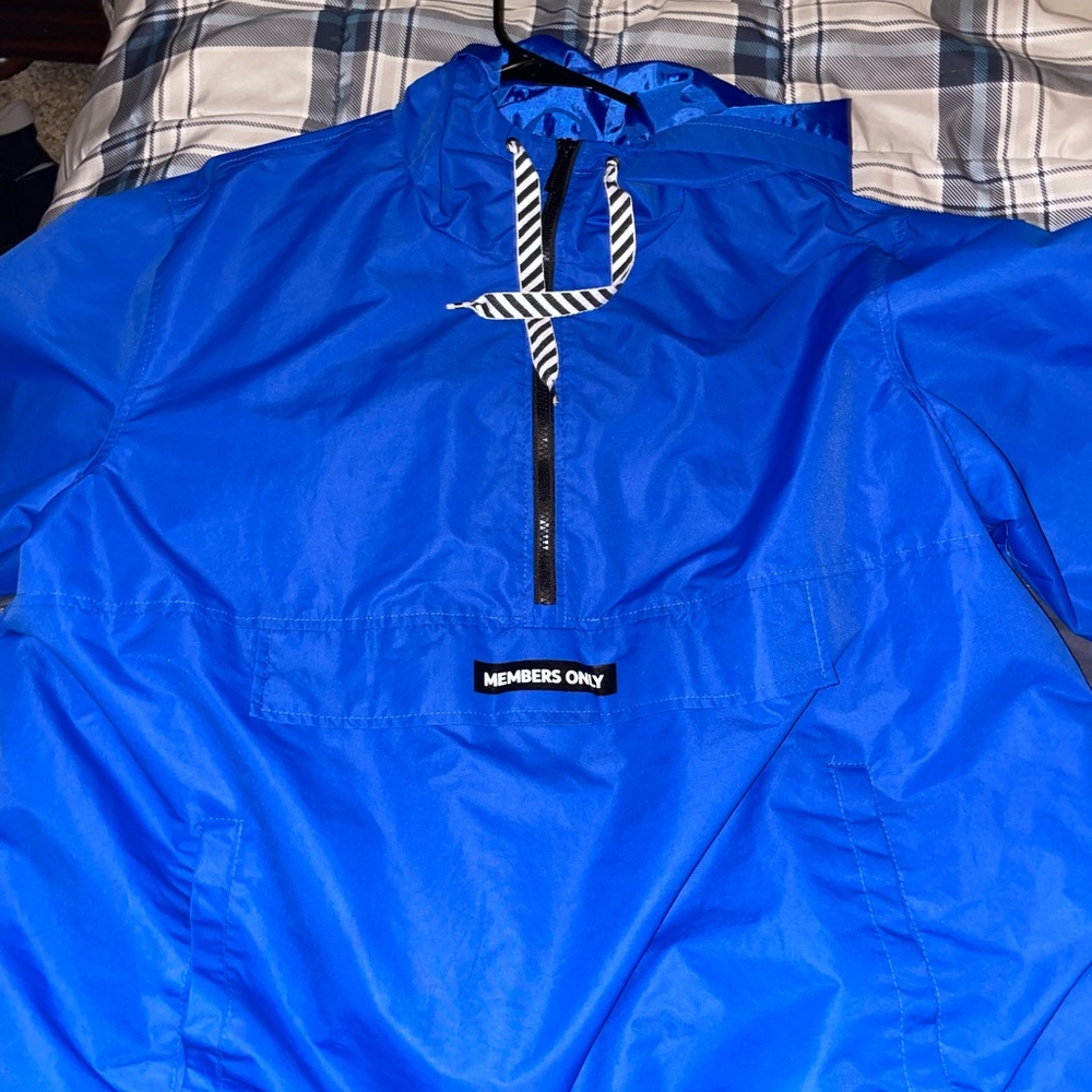 Members only wind breaker with hoodie